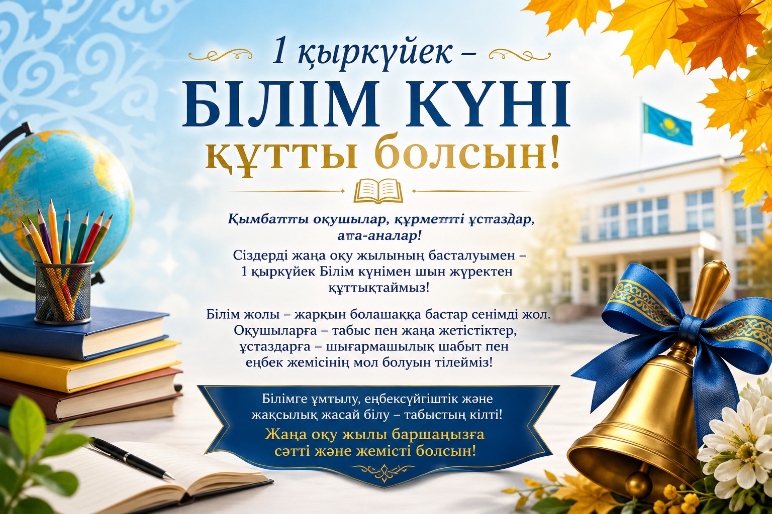 Құрметті ұстаздар, ардақты ата-аналар және оқушылар!